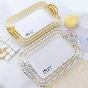 Assiettes à dîner de luxe en PET avec poignée durable passe au lave-vaisselle pour la maison cuisine fête mariage noël nouveau modèle de conception - Product Image 2
