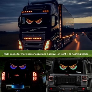 Nouvelles Décorations de Voiture Transfrontalières : Feux d'<span class=keywords><strong>Avertissement</strong></span> LED USB « Demon-Eye » pour Vitres Avant et Arrière de Camions OLIVER - Product Image 1