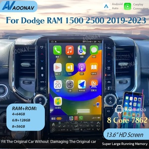 13.6 Inch Android Car Radio for Dodge RAM 1500 2500 2019-2023 Stereo Multimedia Player GPS Navigation Wireless Carplay 7862 - Product Image 2