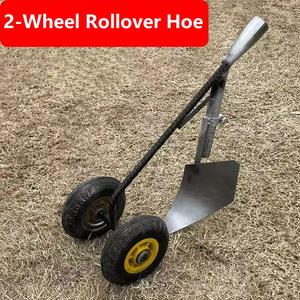 Outil de désherbage d'herbe de jardin en acier au carbone Houe de creusement de sol en métal forgé Agriculture Ferme Charrue <span class=keywords><strong>à</strong></span> main 2 roues 3 en 1 Houe agricole - Product Image 6