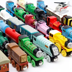 Carros de trem de madeira locomotivas conjunto magnético brinquedo educacional bebê trilho ferroviário carro brinquedos para crianças meninos e meninas