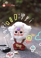 Boîte mystère tendance : Collection de poupées en peluche et ornements animaux en peluche sur le thème du monde magique des neiges pour enfants