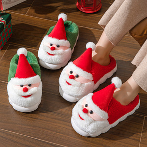 Pantoufles <span class=keywords><strong>de</strong></span> Noël à Semelle Épaisse Antidérapantes, Pantoufles d'Hiver pour <span class=keywords><strong>Homme</strong></span> et Femme, Nouveauté en Stock - Product Image 1
