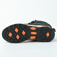 Chaussures de sécurité en cuir microfibre avec embout en acier et semelle antidérapante en caoutchouc, résistantes aux perforations, pour l'usine et la construction