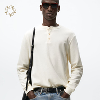 T-shirt en coton biologique à col Henley pour hommes T-shirt Henley durable pour hommes Chemise Henley pour hommes écologique