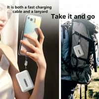Banco de Energía Portátil de Gran Capacidad 20000mAh en Oferta, con Carga Súper Rápida de 65W, Cables Integrados, Diseño Ligero y Delgado