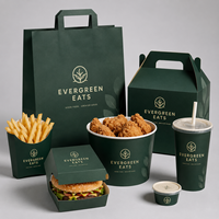 Boîte en papier jetable personnalisée haut de gamme pour emballage alimentaire (burgers, poulet frit, frites) – Contenant pour plats à emporter – Fabricant pour entreprises de livraison