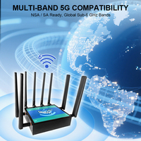 Router WiFi Inalámbrico de Doble Banda AX3000 con Tarjeta SIM, 5G 4G LTE CPE, Función Openwrt QoS, 1000mbps Máx. D Datos de Red Local para Europa
