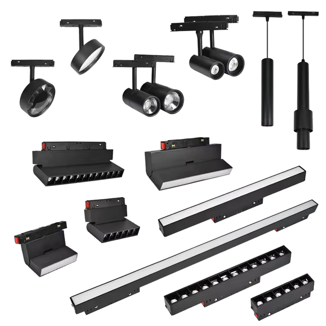 ECOLUX Ultra Thin 6mm Magnetic Led Track Light Modern Recessed Ceiling Magnetic Rail Lights 48V Indoor LED Track Lights