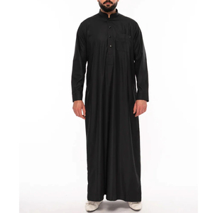 Mejor hecho de los hombres bordado Kaftan Thobe manga larga túnica musulmana marroquí Thobe ropa islámica - Product Image 5