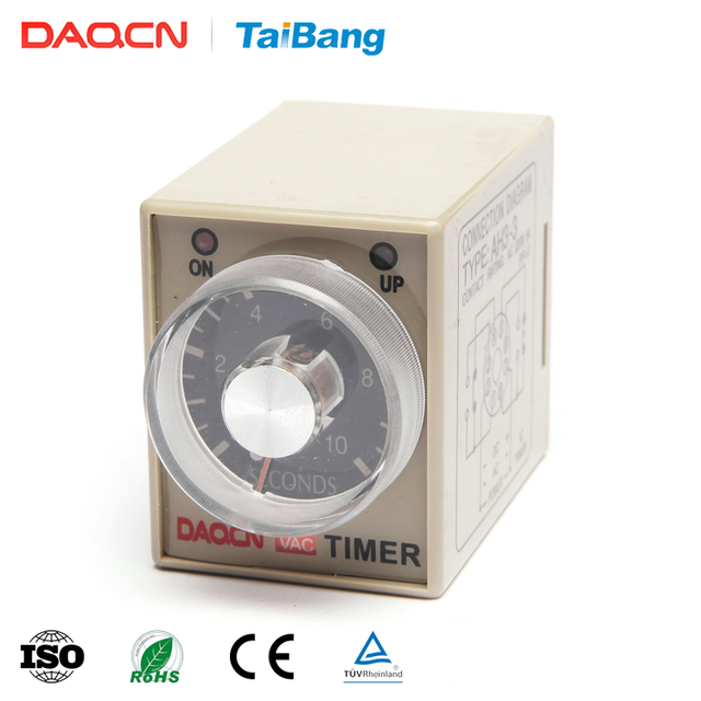 AH3-3 Electronic Time Relay Cheap 8pin Miniature Delay Timer AC 220V Sealed Protection Low MOQ Electromagnetic Theory