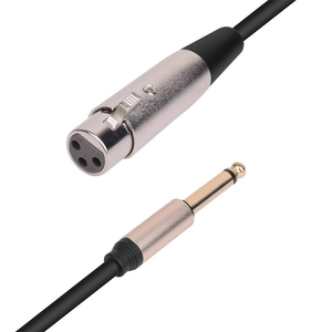 Nouveau Chaud <span class=keywords><strong>Micro</strong></span> Fil Cordon <span class=keywords><strong>XLR</strong></span> Femelle À <span class=keywords><strong>Jack</strong></span> 6.35/6.5mm Mâle Audio Plomb Micros Câble - Product Image 3