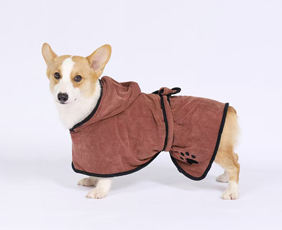 Peignoir personnalisé pour animaux de compagnie Absorbant Manteaux d'extérieur et serviette de bain/douche Produits pour animaux de compagnie en polyester grossiste - Product Image 6