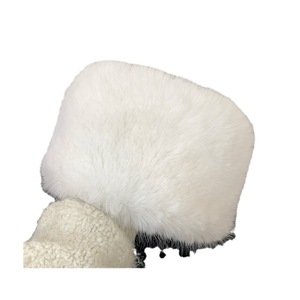 Women's <b>Rabbit</b> Fur Earflap Hat White Thickened Warm Winter Bucket Hat For Cold Weather Female - Product Image 5