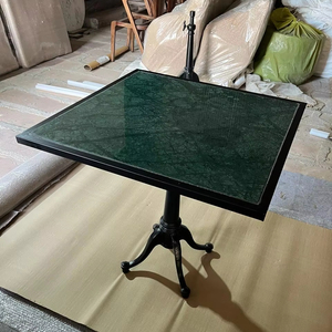 Mesa de Centro Moderna Jodhpur Trends en Madera de Haya Sólida Negra y Verde para Restaurante - Product Image 1