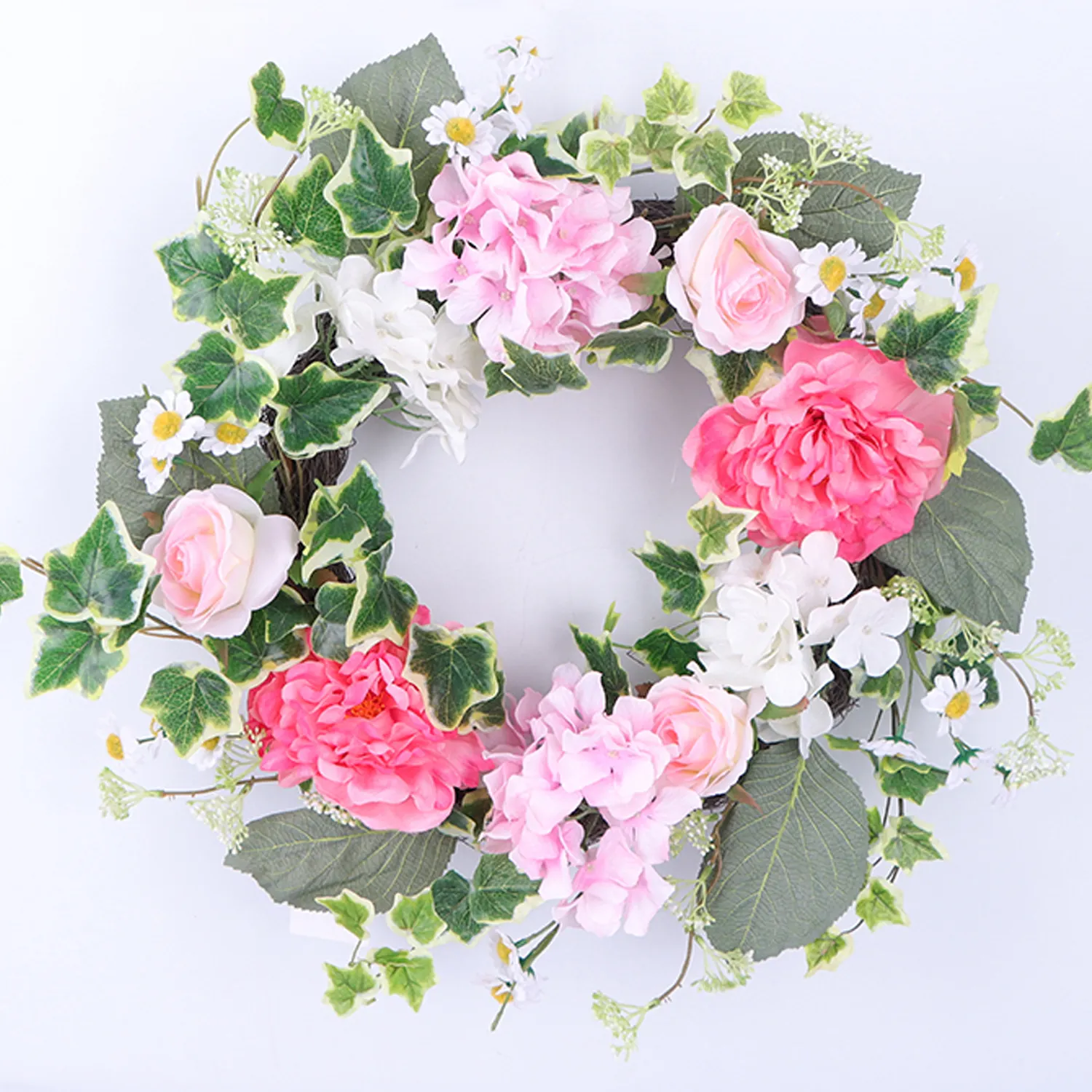 Custom grapevine daffodils artificial wreath garland artificial wreath making supplies decorative flowers wreath and plants