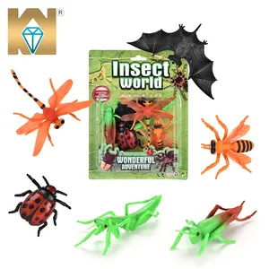 教育资源逼真的昆虫套装，玩具小虫6个，儿童动物玩具