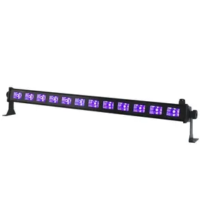 BAISUN UV LED barre lumineuse noire avec lumières Disco 12x3W lumières d'ambiance de scène de Club