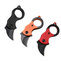 Mini-vouwmes van roestvrij staal met haakvormig lemmet, doosopener met metalen achterclip voor magazijn, verpakking, kantoorbenodigdheden