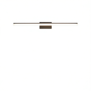 Luminaire de salle de bain LED moderne 39 pouces en fer noir, applique murale pour miroir, lumière blanc chaud 3500K, corps en aluminium IP44 - Product Image 1