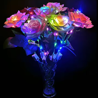 Vente chaude Nouvelle Saint Valentin Cadeau Simulation LED Rose Lumineuse pour Petite Amie et Petit Ami