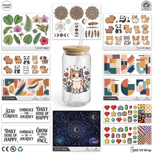 Venta al por Mayor de Calcomanías Personalizadas de Anime y Dibujos Animados, Resistentes al Agua, de Material PET, 16oz 20oz, con Protección UV, para Vasos, Tazas y Globos de Nieve - Product Image 3