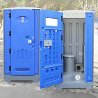 Toilettes portables en HDPE de haute qualité, résistantes à la corrosion, pour extérieur, toilettes mobiles faciles à nettoyer, pour salle de bain publique temporaire