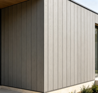 Panneaux muraux WPC d'extérieur, revêtement composite en PVC à lattes, décoration murale extérieure en bois, résistant aux UV, faible entretien