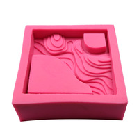 14025 Pot de fleur de ciment carré de terrain en terrasse, jardinière en béton, moule en Silicone