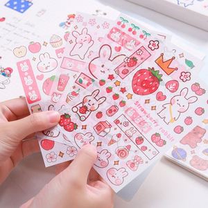 Feuille d'autocollants personnalisés imperméables FX en PET/PVC brillant/mat, découpés à la forme, motifs de dessins animés mignons pour enfants, formats A4, A5, A6 - Product Image 6