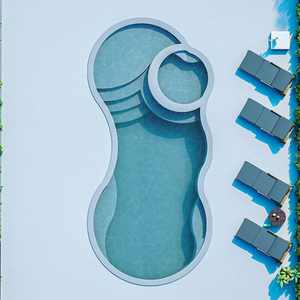 Piscina Prefabricada de Fibra de Vidrio de Tamaño Extra Grande Personalizada, Piscina Exterior, Spa, Piscina Familiar de Lujo para Villa - Product Image 5