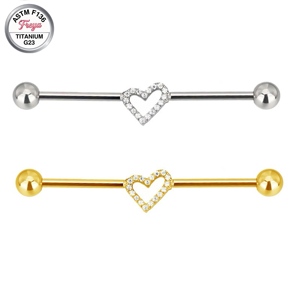 Bijoux de <span class=keywords><strong>piercing</strong></span> tendance : Boucle d'<span class=keywords><strong>oreille</strong></span> en titane ASTM-F136 G23 à filetage externe pour cartilage, barbell <span class=keywords><strong>industriel</strong></span> pour l'<span class=keywords><strong>oreille</strong></span> - Product Image 3
