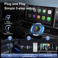 Adaptor CarPlay Nirkabel WiFi Tipe-C/USB Plug Play Kompatibel dengan Android Auto dan CarPlay
