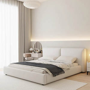 Armoire de rangement en bois et plastique au design simple, armoire de chambre à coucher et lit en gros - Product Image 2