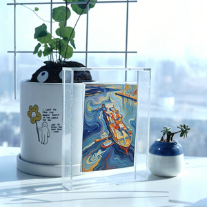 Bulk Supply Anti‑Scratch Custom Logo Clear Acrylic Photo Frames Wall Mount For Office Cafe Retail Decoration - Product Image 1