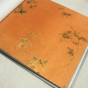 Sbucce di carta a contatto di colore arancione tinta unita lucida e Stick autoadesivo rotolo di pellicola in vinile <span class=keywords><strong>per</strong></span> la cucina tessuto testurizzato carta da <span class=keywords><strong>parati</strong></span> - Product Image 1