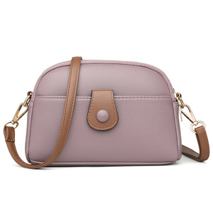 <strong>Navy</strong> Purple White Dark Red Artificial Leather Hand <strong>Bags</strong> Double Zip Pocket <strong>Crossbody</strong> <strong>Bag</strong> Custom Women's Messenger <strong>Bags</strong> - Product Image 3