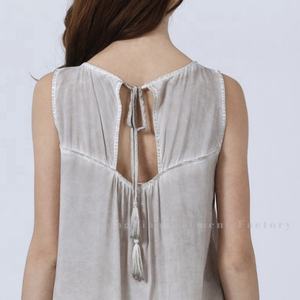 Vêtements pour femmes très vendus, dernière collection de chemisiers sans manches, broderie florale tendance, hauts pour femmes, vêtements d'été pour femmes ST044 - Product Image 5