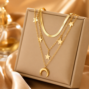 Collar Personalizado de Alta Calidad, Estilo Lujoso y Ligero, con Forma de Corazón y Mariposa, Imitación de Perla, Chapado en Oro de 18K, Acero Inoxidable, Moderno, Versátil e Impermeable - Product Image 2