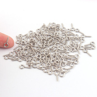 Petites épingles à œil en argent 12mm, œillets, vis, fermoirs filetés, crochets pour la fabrication de bijoux, bricolage, vente en gros