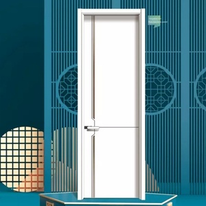 Porte intérieure moderne simple en bois massif insonorisée sans peinture hôtel familial à bas prix panneau personnalisé porte en bois chambre salle de bain - Product Image 3