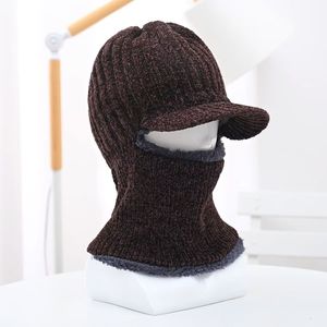 Winter Knitted Ski Cap Fleece Lined <b>Warm</b> Windproof <b>Hat</b> For Men Adults Outdoor Cycling Protection Navy Blue - Product Image 4