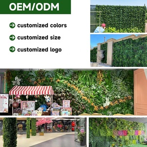 Paneles de césped verde UV, <span class=keywords><strong>valla</strong></span> de privacidad, decoración de patio trasero de jardín para decoración del hogar, planta de topiario, Seto de boj para eventos - Product Image 6
