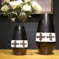 Housse de vase avec logo croix d'Éthiopie, nœuds de chaise décoratifs en tissu avec élastique pour la décoration de mariages et d'événements
