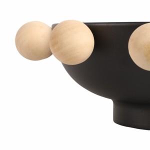 Grande ciotola con manici in legno, centrotavola decorativo per tavolino da caffè, decorazione per la casa - Product Image 3