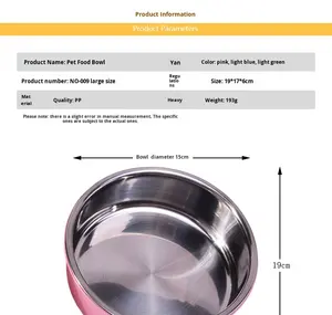 ידידותי לסביבה סיטונאית לחיות מחמד אספקה תליית נירוסטה כלב & חתול מזון/קערות דפוס מוצק לחיות מחמד שתיית קן כלוב - Product Image 4