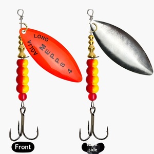 Leurre de pêche transfrontalier en forme de saule, jig en cuivre <span class=keywords><strong>Mepps</strong></span>, spinners multicolores à rotation 360° avec paillettes, vente en gros de leurres artificiels - Product Image 3