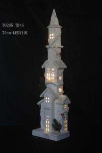 <span class=keywords><strong>Lemax</strong></span> Miniature Christmas Glowing House avec lumières LED Ornement d'intérieur à piles pour la décoration en bois - Product Image 4