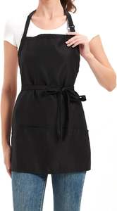 Tabliers imperméables avec logo personnalisé pour femmes avec 3 poches Tabliers lavables en machine pour la cuisine Tablier de <span class=keywords><strong>chef</strong></span> pour hommes Salon de coiffure Serveur - Product Image 5