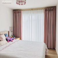 Rideaux Modernes Occultants de Luxe Sur Mesure en Tissu 100% Polyester Couleur Unie pour Salon Moderne